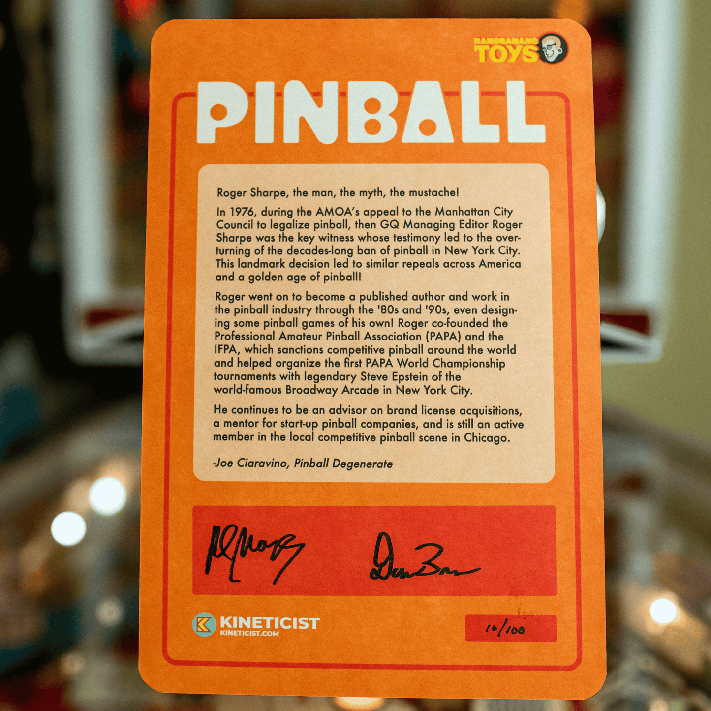 Roger Sharpe: The Man Who Saved Pinball Collectible Action Figure (First Edition)